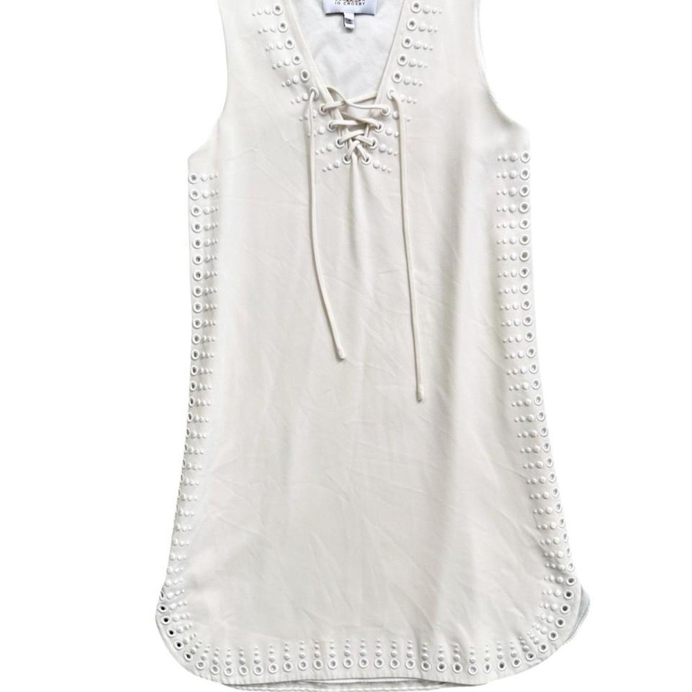 Derek Lam 10 Crosby White Eyelet Grommet Trim Slip Dress - 4